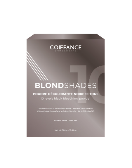 Освітлювальна пудра з активованим вугіллям Coiffance Blondshades 10 levels Black Bleaching Powder 500г