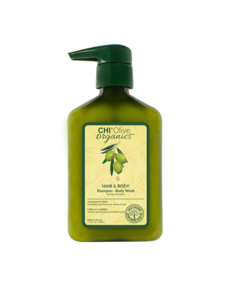 Живильний шампунь для сухого волосся CHI Olive Organics Hair and Body Shampoo Body Wash 340мл