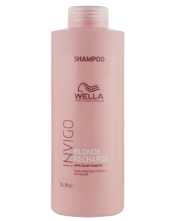 Шампунь-нейтралізатор жовтизни Wella Professionals Invigo Blonde Recharge Color Shampoo 1000мл