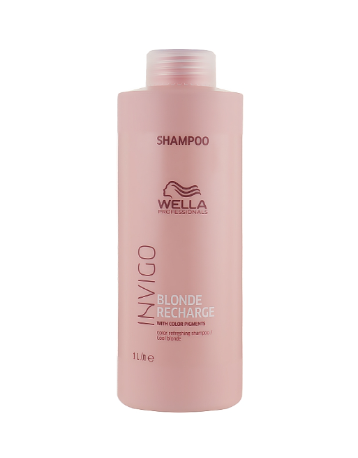 Шампунь-нейтралізатор жовтизни Wella Professionals Invigo Blonde Recharge Color Shampoo 1000мл