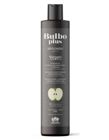 Шампунь для поврежденных и ломких волос Farmagan Bulbo Plus Replenish Shampoo 250мл
