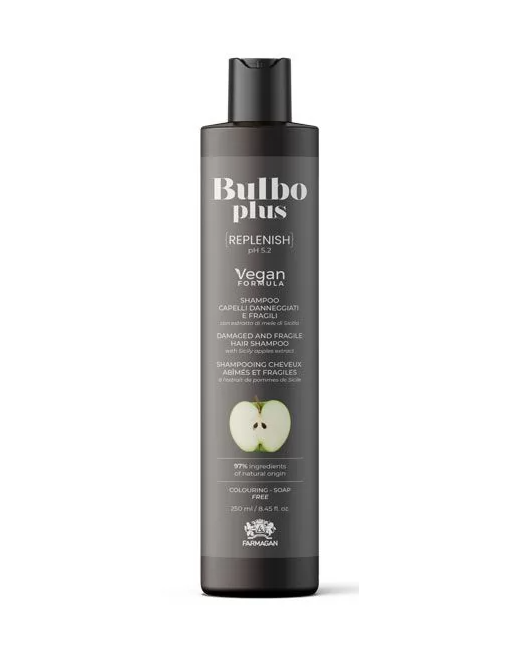 Шампунь для пошкодженого та ламкого волосся Farmagan Bulbo Plus Replenish Shampoo 250мл