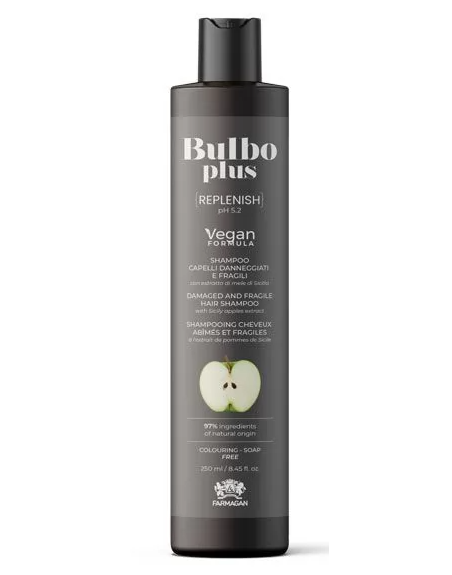 Шампунь для пошкодженого та ламкого волосся Farmagan Bulbo Plus Replenish Shampoo 250мл