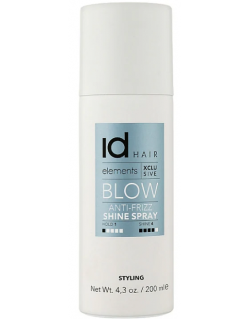 Антистатический спрей для придания блеску волос IdHair Elements Xclusive Blow Anti-Frizz Shine 200мл