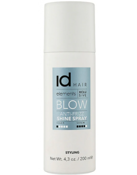 Антистатический спрей для придания блеску волос IdHair Elements Xclusive Blow Anti-Frizz Shine 200мл