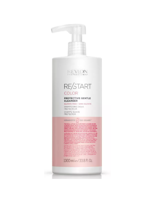 Безсульфатный шампунь для окрашенных волос Revlon Professional Restart Color Protective Gentle Cleanser 1000мл