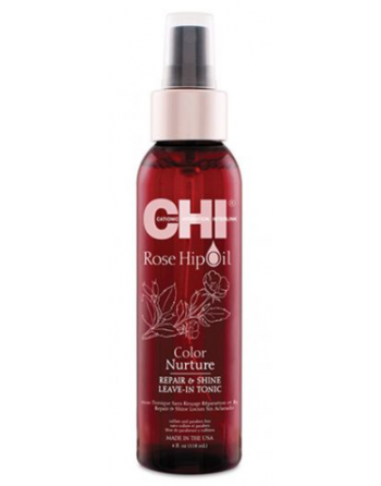 Несмываемый спрей-тоник для восстановления и придания блеска волосам CHI Rose Hip Oil Tonic 118мл