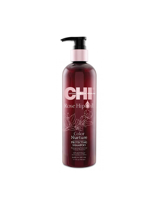 Шампунь для защиты цвета окрашенных волос с маслом шиповника CHI Rose Hip Oil Shampoo 340мл