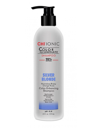 Оттеночный шампунь для светлых волос Chi Ionic Color Illuminate Shampoo Silver Blonde 739мл