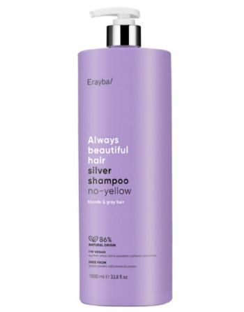 Шампунь против желтизны волос Erayba ABH Silver No-Yellow Shampoo 1000мл